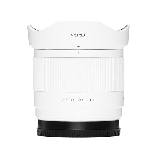 VILTROX 20mm f2.8 FE Objektiv (White Limited Edition) mit Auto/Manuell Fokus Unterstützung für Sony E-Mount Kameras von VILTROX