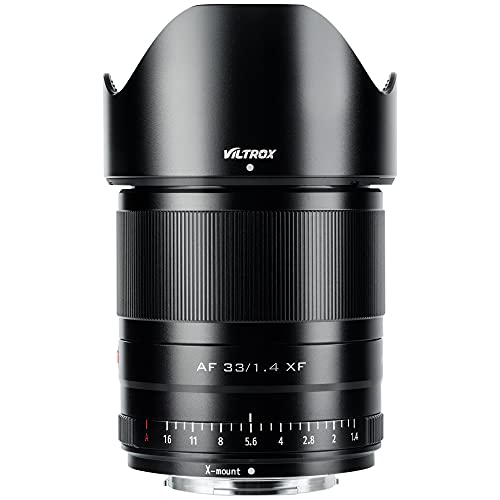Viltrox 33mm f1.4 Fujifilm AF 33 mm F1.4 XF Autofokus-Objektiv für Fujifilm Fuji X-Mount Kamera X-T3 X-T2 X-H1 X20 X-T30 X-T20 von VILTROX