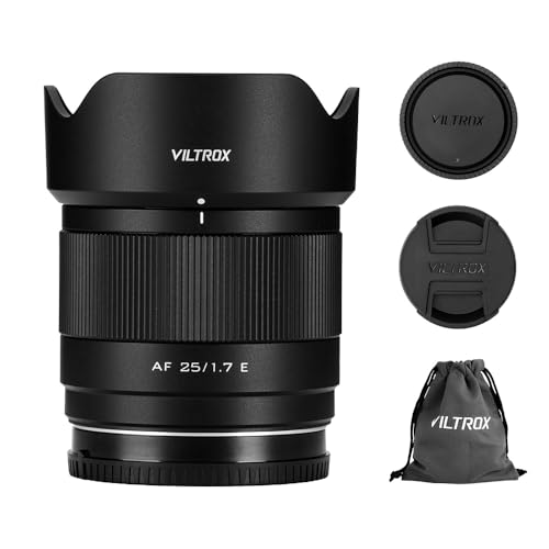 Viltrox AF 25mm F1.7 APS-C E Mount Objektiv, Autofokus Prime Lens mit Großer Blende für Sony E-Mount-Kameras A7 A7II A7III A7RII A7RIII A7RIV A7SIII A9 A7C A6400 A6000 A6600 A6100 A65 von VILTROX