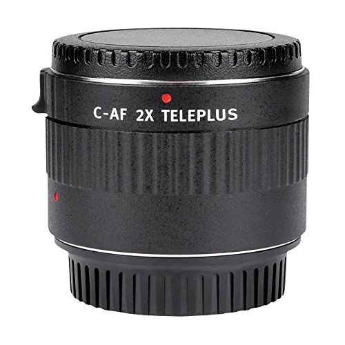 Viltrox C-AF 2X Vergrößerung Tele Extender Autofocus Mount für Canon EOS EF-Objektiv - 5D II 7D 1200D 760D 750D DSLR-Kamera (Schwarz) von VILTROX
