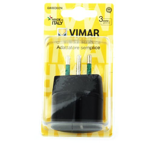 VIMAR 0 a00302 N Netzstecker-Adapter für Steckdose Schwarz von VIMAR