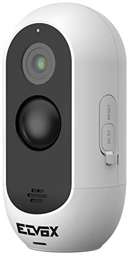 VIMAR 46240.024B Full HD WLAN Kamera mit Akku IP65 für Innen- und Außenbereich, Bewegungserkennung und Senden von Benachrichtigungen von VIMAR