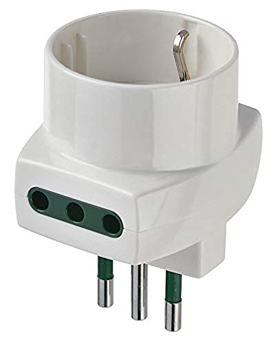 Vimar RI.00322B SICURY Mehrfachadapter 250 V~, Kleiner Stecker 10A Standard IT S11, 2 kleine Steckdosen 10A Standard IT P11, 1 große Steckdose 16A Standard IT P30 von VIMAR