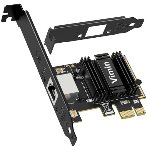 5G Base-T PCIe-Netzwerkkarte, VIMIN 5G Network Card RJ45 Port mit Realtek RTL8126, 5G/2.5G/1000/100 Mbit/s, PCI-Express-Ethernet-Adapter für Windows und Linux, Kompatibel mit PCle x4, x8, x16 5G Base-T PCIe-Netzwerkkarte, VIMIN 5G Network Card RJ45 Port mit Realtek RTL8126, 5G/2.5G/1000/100 Mbit/s, PCI-Express-Ethernet-Adapter für Windows und Linux, Kompatibel mit PCle x4, x8, x16 von VIMIN