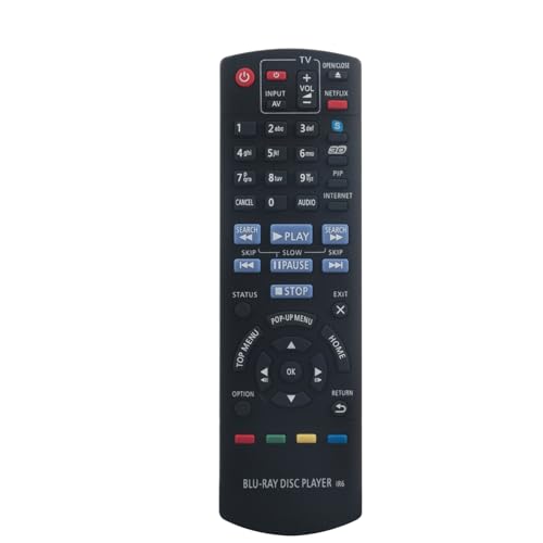 N2QAYB000723 Ersatz Fernbedienung Kompatibel mit PANASONIC Blu-ray Player DMP-BDT120EB DMP-BDT220EB DMP-BDT120 DMP-BDT220 N2QAYB000723 Ersatz Fernbedienung Kompatibel mit PANASONIC Blu-ray Player DMP-BDT120EB DMP-BDT220EB DMP-BDT120 DMP-BDT220 von VINABTY