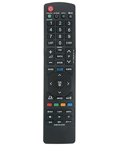 VINABTY AKB72915246 Ersatz Fernbedienung Passend für LG TV 26LV255C 26LV2500 26LK330 32LK331C 32LK334C 32LK430B 32LK430 42LK450 50PT250B 42PW350B 42LV3400 47LK950 47LW4500 42LK451C 42LV345C 50PW350B von VINABTY