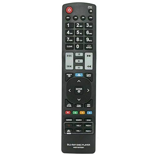 VINABTY AKB72975301 Ersatz Fernbedienung kompatibel mit LG Blu-ray Disc DVD Player BX580 BD570 BX582 BX585 BD550 BD560 BD560C BD565 BD570 BD590 BD590C VINABTY AKB72975301 Ersatz Fernbedienung kompatibel mit LG Blu-ray Disc DVD Player BX580 BD570 BX582 BX585 BD550 BD560 BD560C BD565 BD570 BD590 BD590C von VINABTY