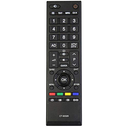 VINABTY CT-90326 Ersatz Fernbedienung Passend für Toshiba TV 42RV635DB 40RV525R 19SL738B 22SL738B 26SL738B 32SL738B 42SL738B 22EL833B 32LV703R 32CV711B 26EL83G 26EL933B 22SL738G 26SL738G 32SL738G VINABTY CT-90326 Ersatz Fernbedienung Passend für Toshiba TV 42RV635DB 40RV525R 19SL738B 22SL738B 26SL738B 32SL738B 42SL738B 22EL833B 32LV703R 32CV711B 26EL83G 26EL933B 22SL738G 26SL738G 32SL738G von VINABTY