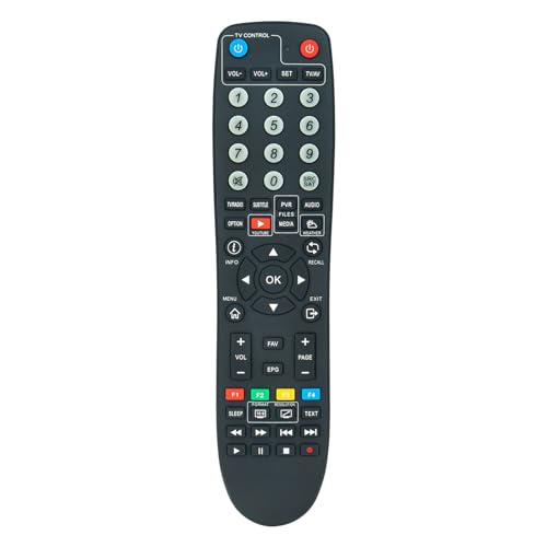 VINABTY Ersatz-Fernbedienung Passend für Uclan Digital DVB-S / S2 / T2-MI/MS HDTV Receiver/IPTV/OTT Mediaplayer Sub uClan Premium RCU v2.0 Learning Remote Control Unit von VINABTY