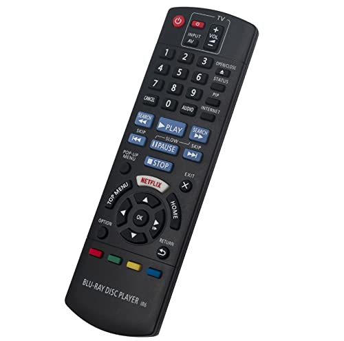 VINABTY Ersatz-Fernbedienung passend für Panasonic Blu-ray Disc DVD Player DMPBDT166 DMPBDT165 DMPBD83 DMPBDT167 DMPBD84 Fernbedienung N2QAYB001029 von VINABTY