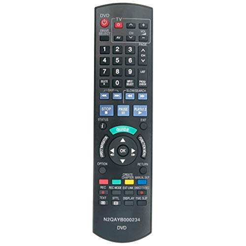 VINABTY N2QAYB000234 Fernbedienung ersetzt für Panasonic DVD-Recorder DMR-EX81 DMR-EX768 DMR-EX71 DMR-EX71S Dmr-ex81s DMR-EX71SEGK DMREX81 DMREX768 von VINABTY