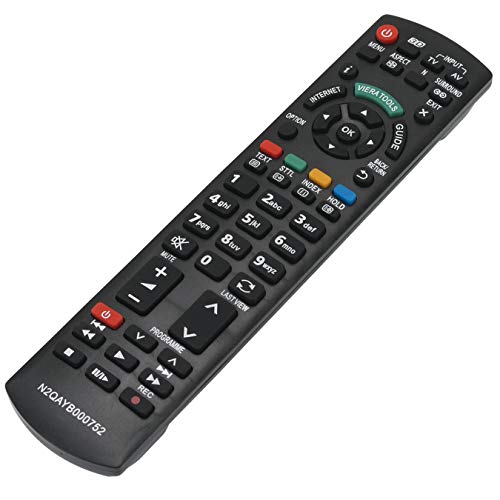 VINABTY N2QAYB000752 Ersatz Fernbedienung Passend für Panasonic Viera LCD LED TV TX-L47ETS51 TX-L47ETF52 TX-L47ETN53 TX-P42GTX34 TX-L47ETW5 TX-P42GTF32 TX-P42GTN33 TX-L47ET5B TX-L47ET5E TX-P42ST30B von VINABTY