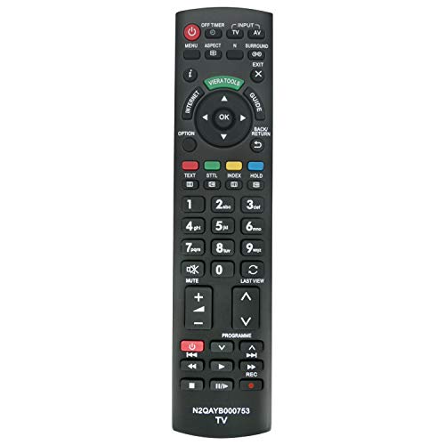 VINABTY N2QAYB000753 Ersatzfernbedienung passend für Panasonic TV N2QAYB000673 TX-L32D25BA TX-L32D25E TX-L32D28EP TX-L32D28ES TX-L32E30E TX-L32E31B TX-L32E5B TX-L32E5E TX-L32E5Y TX-LR47E5 VINABTY N2QAYB000753 Ersatzfernbedienung passend für Panasonic TV N2QAYB000673 TX-L32D25BA TX-L32D25E TX-L32D28EP TX-L32D28ES TX-L32E30E TX-L32E31B TX-L32E5B TX-L32E5E TX-L32E5Y TX-LR47E5 von VINABTY