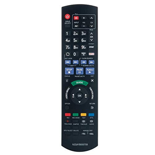 VINABTY N2QAYB000759 Ersatz-Fernbedienung für Panasonic Blu Ray Player DMR-BCT755 DMR-BCT850 DMR-BCT855 DMR-BST750 DMR-BST755 DMR-BST755 DMR-BST950 DMR-BST850 von VINABTY