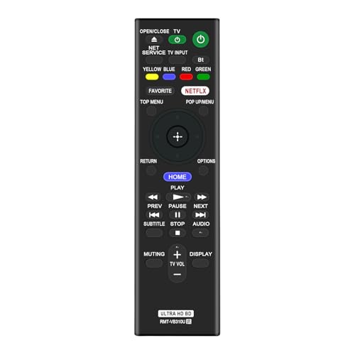 VINABTY Neu RMT-VB310U Fernbedienung Ersatz für Sony Blu-Ray DVD Player RMT-VB310U RMTVB310U UBP-X800 UBPX800 UBP-X800M2 Remote Controller VINABTY Neu RMT-VB310U Fernbedienung Ersatz für Sony Blu-Ray DVD Player RMT-VB310U RMTVB310U UBP-X800 UBPX800 UBP-X800M2 Remote Controller von VINABTY