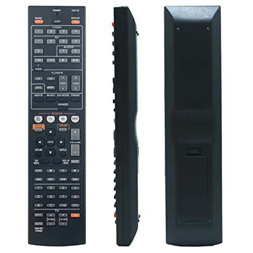 VINABTY RAV491 ZF30320 Fernbedienung ersetzen Passend für Yamaha AV Receivers HTR-4066 RX-V475 RX-V575 YHT-399U HTR-5063 RX-V467 RX-V367 RX-V371 RX-465BL YHT-494BL RX-V565BL YHT-397BL von VINABTY