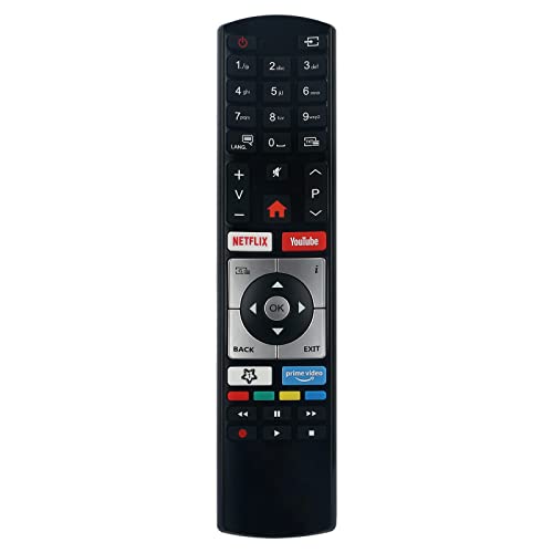 VINABTY RC4318P 30101761 Ersetzte Fernbedienung passend für Finlux Telefunken Edenwood Vestel 4K Ultra HD TV H32V32A H43V32 H43V32A ED4304UHD ED4300FHD ED4801FHD ED4303FHD ED4903UHD ED3202HD von VINABTY