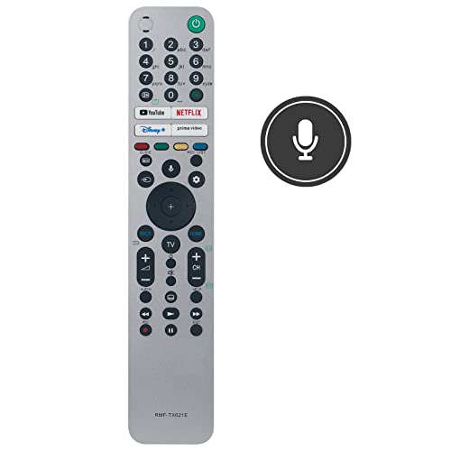 VINABTY RMF-TX621E RMFTX621E Voice Search Ersetzte Fernbedienung passend für Sony TV A80J A84J A90J W800 X75 X75A X80AJ X80J X81J X85J X86J X89J X90J X91J X92 X94J X95J Z9J Z9J 100994911 1-009-949-11 von VINABTY