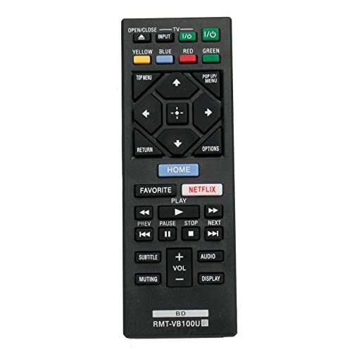 VINABTY RMT-VB100U Fernbedienung ersetzt Kompatibel mit Sony BLU-RAY DISC Player BDP-S5500 BDP-S3500 BDPBX150 BDP-BX550 BDP-S1500 BDP-BX650 BDP-S2500 BDP-S2900 BDP-S4500 VINABTY RMT-VB100U Fernbedienung ersetzt Kompatibel mit Sony BLU-RAY DISC Player BDP-S5500 BDP-S3500 BDPBX150 BDP-BX550 BDP-S1500 BDP-BX650 BDP-S2500 BDP-S2900 BDP-S4500 von VINABTY