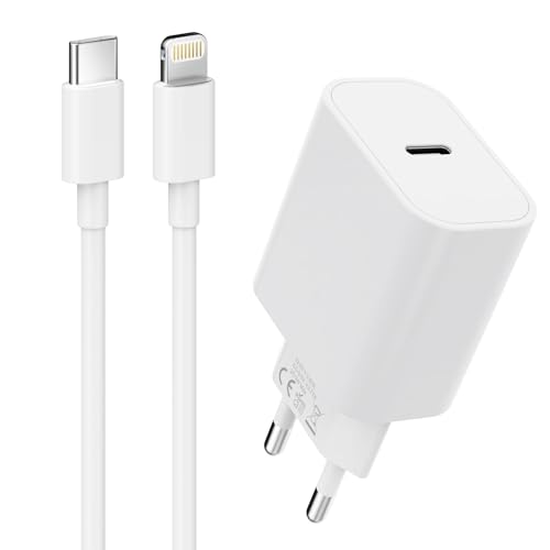 VINFFS Apple MFi Zertifiziert 25W USB C Ladegeräte und USB C auf Lightning Kabel für iPhone 14 Pro Max Plus 13 12 11 iPad XS Schnellladegerät Schnellladekabel Netzteil iPhoneLadekabel Power Adapter von VINFFS
