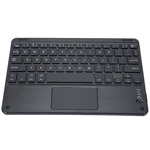 VINGVO Wiederaufladbare Tastatur, 23x16cm Tastatur, langlebige Scherenfüße Leise mit Touchpad Schwarz für Home Office/iOS/Windows von VINGVO
