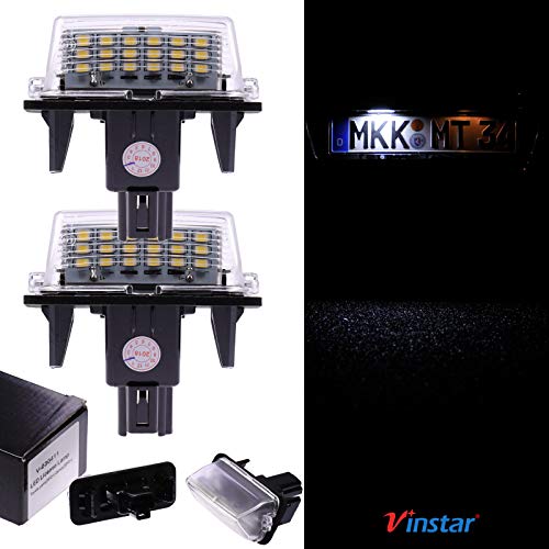 VINSTAR LED Kennzeichenbeleuchtung E-geprüft CAN-Bus 18 LEDs je Modul 6000 Kelvin kompatibel mit Allen Modelle in der Produktbeschreibung von VINSTAR