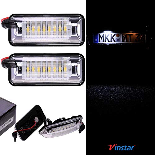 VINSTAR LED Kennzeichenbeleuchtung E-geprüft CAN-Bus 18 LEDs je Modul 6000 Kelvin kompatibel mit Toyota, Subaru (alle passenden Modelle in der Produktbeschreibung!) von Vinstar
