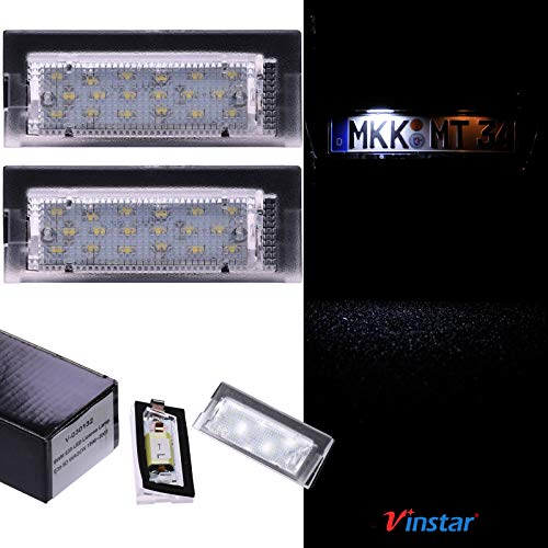 VINSTAR LED Kennzeichenbeleuchtung E-geprüft CAN-Bus kompatibel mit BMW Kennzeichenbeleuchtung E39 5 Türer Touring 1996-2004 von VINSTAR