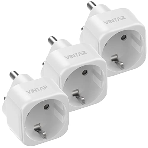 VINTAR 3PC Deutschland nach Indien Reiseadapter, Indien Outlet Adapter, EU nach Indien Reiseadapter für Indien, Sri Lanka, Nepal, Kongo Reiseadapter Typ D, von VINTAR