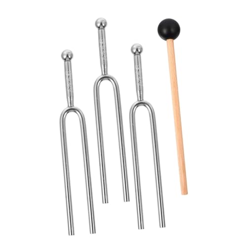 VINTORKY 1 Satz Stimmgabel gitarre zubehör gitarrenzubehör Standard tuning fork Guitar tuning zubehör gitarre werkzeug Gitarrentuner praktische Stimmgeräte einfacher Tuner Holz Silver von VINTORKY
