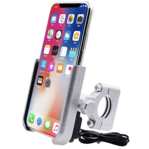 VINTORKY 1 Stück Handyständer Für Fahrräder Telefonhalterung Mobile Motorrad Handyhalterung Handy-ladegeräthalter Lenker Telefon Unterstützung Silver von VINTORKY