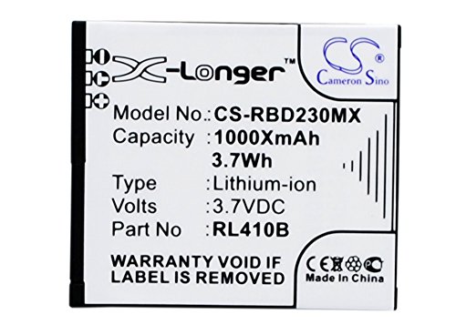 rl410b Ersatz Akku (1000 mAh/3,70 Wh) für Rollei Actioncam 230, Actioncam 240, Actioncam 400, Actioncam 410, von VI VINTRONS