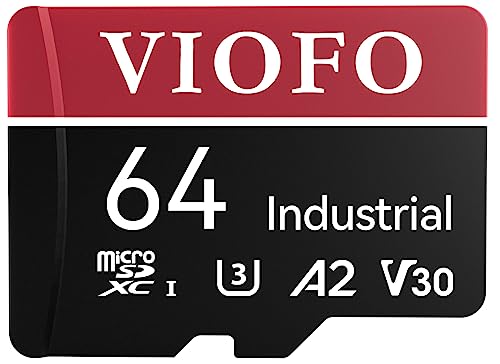 VIOFO 64GB Speicherkarte SD Karte, hohe Geschwindigkeit mit Adapter, MLC V30 U3, Kompatibel für 1080P 2K 4K WiFi Dashcam Auto Kamera von VIOFO