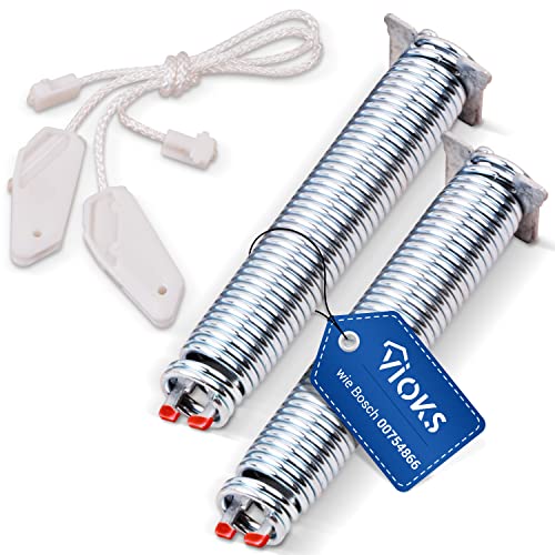VIOKS Türscharnier Feder Set Ersatz für 00754866 Bosch Feder Geschirrspüler - 2x Rot Federn mit Seilzug für Balay Neff Siemens Bosch Spülmaschine VIOKS Türscharnier Feder Set Ersatz für 00754866 Bosch Feder Geschirrspüler - 2x Rot Federn mit Seilzug für Balay Neff Siemens Bosch Spülmaschine von VIOKS