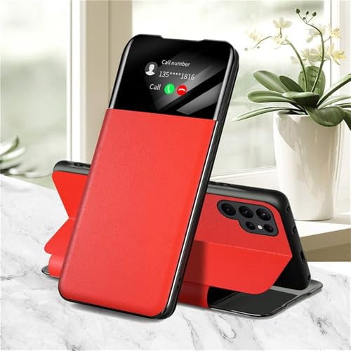 Leder-Flip-Cover für Samsung Galaxy S22 Ultra S21 S20 FE S10 Plus S9 S8 S7 Edge Note 20 10 9 8 Handyhülle, rot, für Galaxy S21 Ultra Leder-Flip-Cover für Samsung Galaxy S22 Ultra S21 S20 FE S10 Plus S9 S8 S7 Edge Note 20 10 9 8 Handyhülle, rot, für Galaxy S21 Ultra von VIPAVA