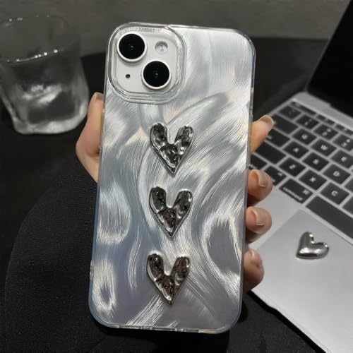 VIPAVA 3D Love Heart Handyhülle für iPhone 15 Pro 13 11 12 14 16 Pro Max Plus Silberne Hängekette Weiche Rückseite, SP15, Für iPhone 11 VIPAVA 3D Love Heart Handyhülle für iPhone 15 Pro 13 11 12 14 16 Pro Max Plus Silberne Hängekette Weiche Rückseite, SP15, Für iPhone 11 von VIPAVA