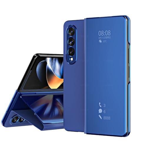 VIPAVA 6 Farben Spiegel Clear View Flip Case für Samsung Galaxy Z FOLD 2 3 4 5 6 W21 W22 W23 W24 PU-Lederständer Vollschutzhülle, Blau, für Z Fold 5 5G VIPAVA 6 Farben Spiegel Clear View Flip Case für Samsung Galaxy Z FOLD 2 3 4 5 6 W21 W22 W23 W24 PU-Lederständer Vollschutzhülle, Blau, für Z Fold 5 5G von VIPAVA