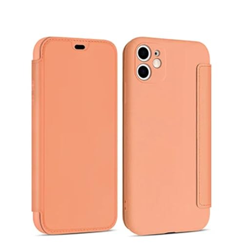 VIPAVA Flip-Lederhülle aus flüssigem Silikon für iPhone 14 12 13 11 15 Pro Max X XR XS 8 7 Plus SE 2020 Linsenschutzkarten-Buchcover, orange, für iPhone 14ProMax VIPAVA Flip-Lederhülle aus flüssigem Silikon für iPhone 14 12 13 11 15 Pro Max X XR XS 8 7 Plus SE 2020 Linsenschutzkarten-Buchcover, orange, für iPhone 14ProMax von VIPAVA