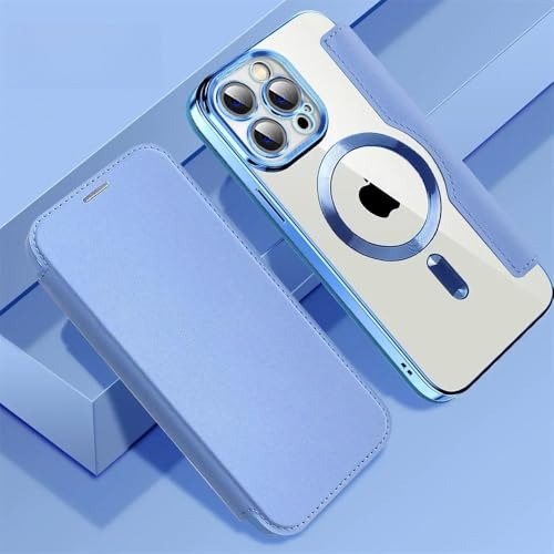 VIPAVA Galvanisierte Flip-Lederhülle für iPhone 15 14 13 12 11 Plus Pro Max Kabelloser Ladeschutz Business Cover, Hellblau, Für iPhone15Pro Max VIPAVA Galvanisierte Flip-Lederhülle für iPhone 15 14 13 12 11 Plus Pro Max Kabelloser Ladeschutz Business Cover, Hellblau, Für iPhone15Pro Max von VIPAVA