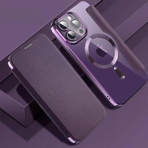 VIPAVA Galvanisierte Flip-Lederhülle für iPhone 15 14 13 12 11 Plus Pro Max Kabelloser Ladeschutz Business Cover, Lila, Für iPhone15Pro Max VIPAVA Galvanisierte Flip-Lederhülle für iPhone 15 14 13 12 11 Plus Pro Max Kabelloser Ladeschutz Business Cover, Lila, Für iPhone15Pro Max von VIPAVA