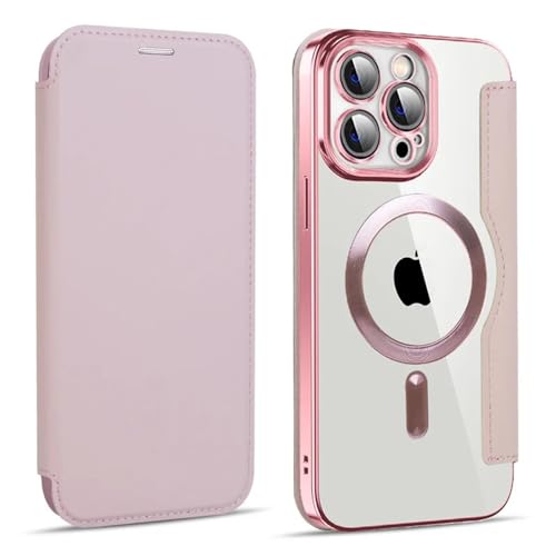 VIPAVA Kabellose Ladehülle aus Leder für iPhone 11 12 13 14Plus 15 Pro Max Senior Clear Shockproof Visitenkartensteckplatzabdeckung, Pink, für iPhone 14Pro VIPAVA Kabellose Ladehülle aus Leder für iPhone 11 12 13 14Plus 15 Pro Max Senior Clear Shockproof Visitenkartensteckplatzabdeckung, Pink, für iPhone 14Pro von VIPAVA
