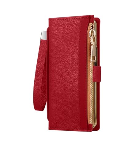 VIPAVA Leder-Brieftaschenhülle für Samsung Galaxy Z Fold 4 3 2 5 5G ZFold4 ZFold3 ZFold2 ZFold5 mit Stifthalter, Kartensteckplatz, Reißverschluss, Flip-Cover, rot, für Galaxy Z Fold 4 VIPAVA Leder-Brieftaschenhülle für Samsung Galaxy Z Fold 4 3 2 5 5G ZFold4 ZFold3 ZFold2 ZFold5 mit Stifthalter, Kartensteckplatz, Reißverschluss, Flip-Cover, rot, für Galaxy Z Fold 4 von VIPAVA