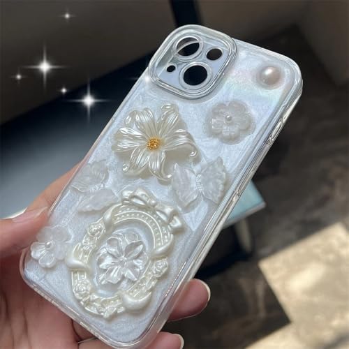 VIPAVA Luxuriöse 3D-Handyhülle mit Perlenblume und Schmetterling für iPhone 15 14 13 12 11 Pro Max X XS Max XR Mädchen Epoxid-Glitzerhülle Weiße Schale, Perlenblume, Für iPhone 13ProMax VIPAVA Luxuriöse 3D-Handyhülle mit Perlenblume und Schmetterling für iPhone 15 14 13 12 11 Pro Max X XS Max XR Mädchen Epoxid-Glitzerhülle Weiße Schale, Perlenblume, Für iPhone 13ProMax von VIPAVA
