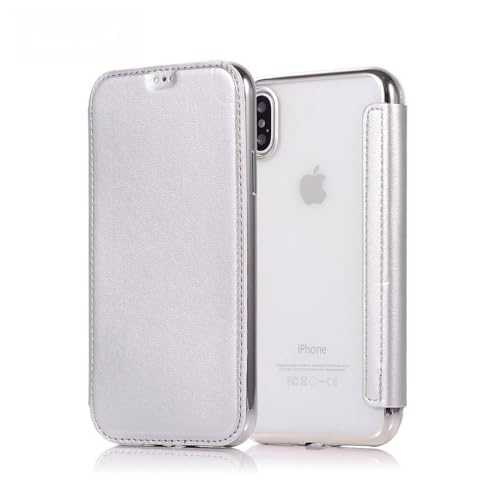 VIPAVA Luxuriöse Flip-Handyhülle im Brieftaschenformat für iPhone 14 13 12 11 15 Pro MAX X XR XS Max 7 8 Plus, stoßfeste, durchsichtige Rückseite, Silber, für iPhone SE2022 VIPAVA Luxuriöse Flip-Handyhülle im Brieftaschenformat für iPhone 14 13 12 11 15 Pro MAX X XR XS Max 7 8 Plus, stoßfeste, durchsichtige Rückseite, Silber, für iPhone SE2022 von VIPAVA
