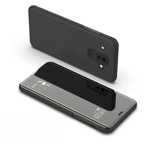 VIPAVA Luxuriöse Flip-Spiegel-Hülle für Samsung Galaxy A55 5G A35 A54 A34 A24 A14 A53 A13 A33 A52S A32 A12, transparente Leder-Standabdeckung, Schwarz, Für Galaxy A14 VIPAVA Luxuriöse Flip-Spiegel-Hülle für Samsung Galaxy A55 5G A35 A54 A34 A24 A14 A53 A13 A33 A52S A32 A12, transparente Leder-Standabdeckung, Schwarz, Für Galaxy A14 von VIPAVA