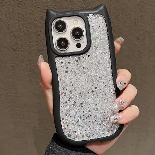 VIPAVA Süße 3D-Glitzerhülle für iPhone 15 14 13 12 11 Pro Max, Funkelnde, stoßfeste Silikonschutzhülle, Schwarz, für iPhone 14 VIPAVA Süße 3D-Glitzerhülle für iPhone 15 14 13 12 11 Pro Max, Funkelnde, stoßfeste Silikonschutzhülle, Schwarz, für iPhone 14 von VIPAVA
