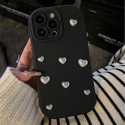 VIPAVA Süße 3D-Perlen-Liebesherz-Telefonhülle für iPhone 15 13 14 12 11Pro Max Kameraschutz Weiche Silikon-Rückseite, Schwarz, Für iPhone 12Pro VIPAVA Süße 3D-Perlen-Liebesherz-Telefonhülle für iPhone 15 13 14 12 11Pro Max Kameraschutz Weiche Silikon-Rückseite, Schwarz, Für iPhone 12Pro von VIPAVA