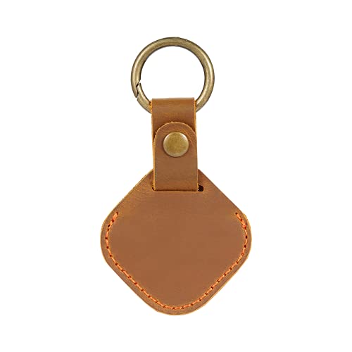 VIPERADE Airtag Anhänger Airtag AirTag Crazy Horse Leder Schlüsselanhänger Keyring AirTag Tracker Hülle Cover Hundehalsband Finder mit Schlüsselanhänger für 2021 Apple New AirTag (Braun) von VIPERADE