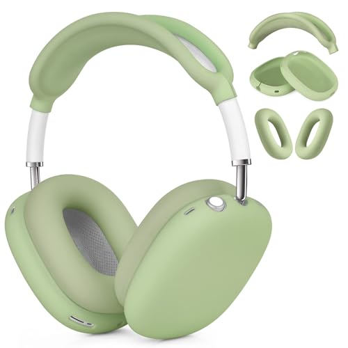 VISOOM Case für Airpods Max Kopfhörer, weiche Silikon Schutzhülle für Apple Airpod Max Zubehör Cases(Cactus Green) von VISOOM