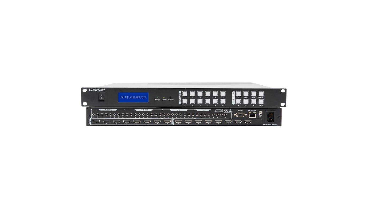 VISSONIC VIS-UHD0808-VW 4K60 HDMI 8x8 Nahtlose Matrix und Videowandprozessor VISSONIC VIS-UHD0808-VW 4K60 HDMI 8x8 Nahtlose Matrix und Videowandprozessor von VISSONIC